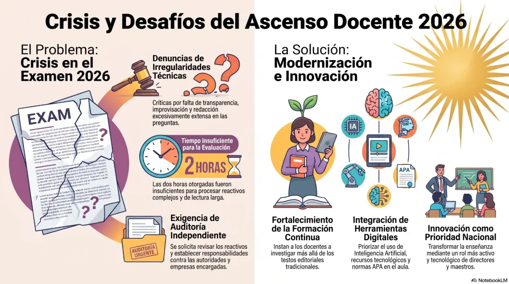 Exviceministro plantea auditoría al examen de ascenso docente y pide fortalecer la formación continua del magisterio