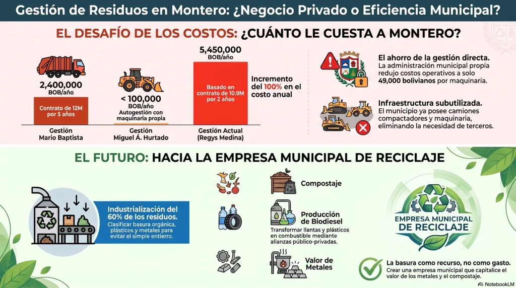 Exalcalde de Montero cuestiona millonarios contratos para el entierro sanitario y plantea gestión municipal del servicio
