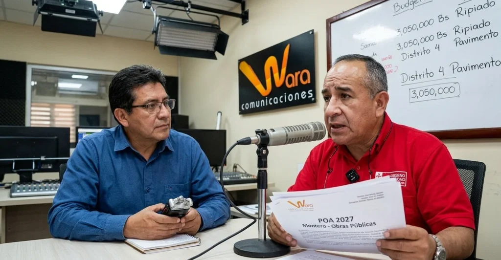 Montero prevé ampliar obras de pavimentación y alumbrado con participación vecinal